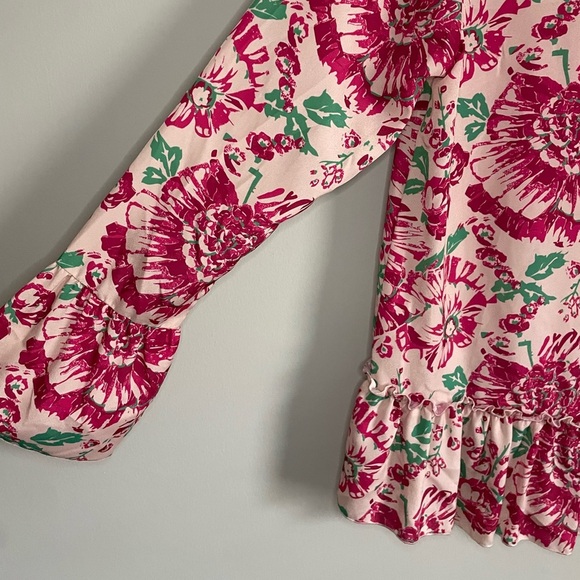 Anthropologie Plenty by Tracy Reese Floral Bell Sleeve Blouse - Picture 13 of 14